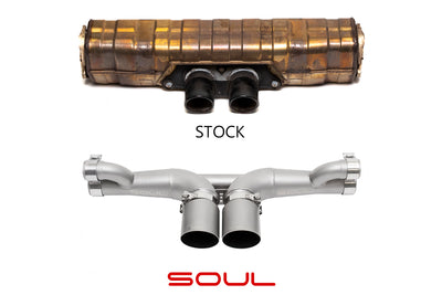 Porsche 991.1 / 991.2 GT3 Support Brackets (for SOUL Center Muffler Bypass Exhaust Only)