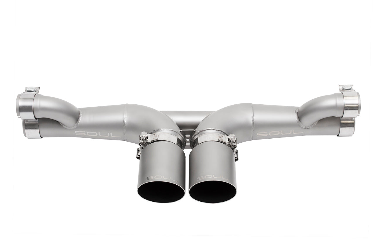 Porsche 991.1 / 991.2 GT3 Support Brackets (for SOUL Center Muffler Bypass Exhaust Only)