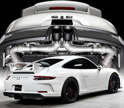 Porsche 991.1 / 991.2 GT3 Support Brackets (for SOUL Center Muffler Bypass Exhaust Only)