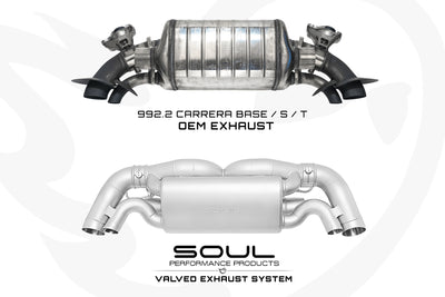 Porsche 992.2 Carrera (Base / T / S) SOUL Valved Exhaust System
