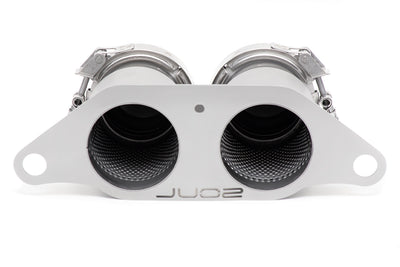 Porsche 992 GT3 Bolt-On Resonated Turn Down Exhaust Tips ONLY for SOUL Race Exhaust System