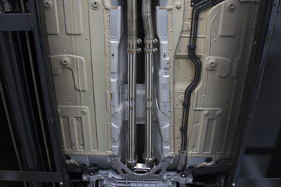 Fabspeed's Secondary Catbypass Pipes installed on an Audi TT-RS