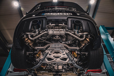 Porsche 718 GT4RS - SET: Valved Muffler, 100 Cell OPF Replacement, Performance Headers + Wicrom Tips
