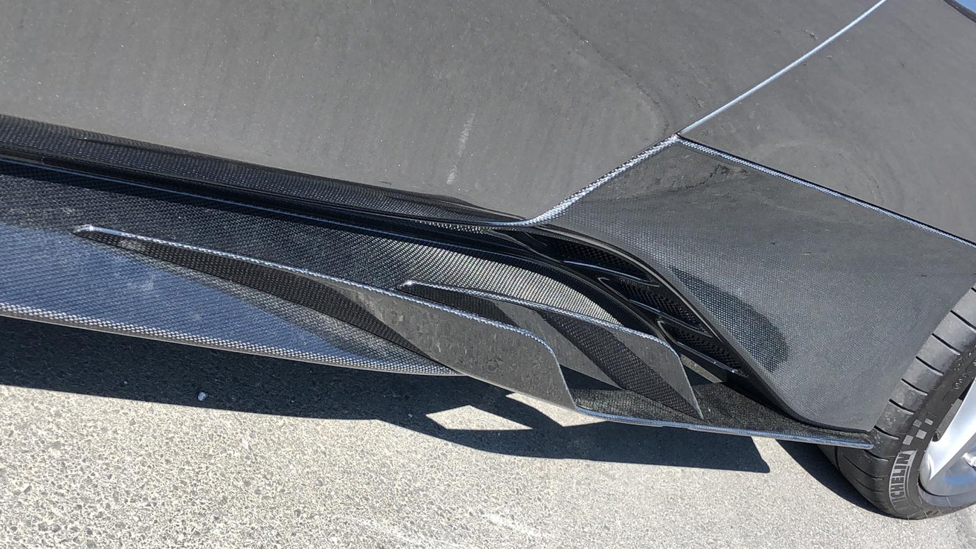Ferrari 488/F8 - Carbon Fiber Side Skirts (With Wings)