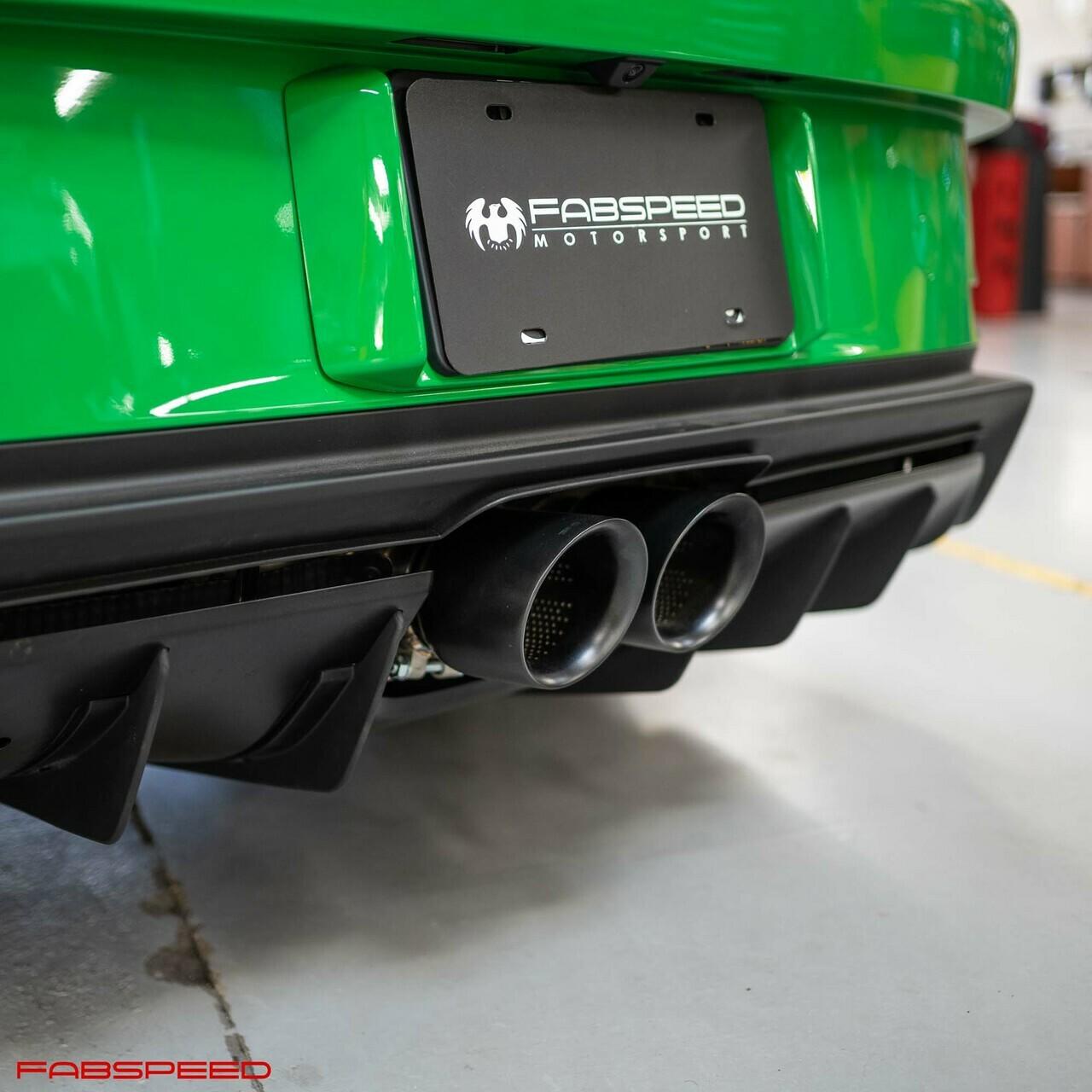 Satin Black Tips - Fabspeed Motorsport Fabspeed Porsche 992 GT3 Valvetronic Nordschleife Cat-Back Exhaust System 2022