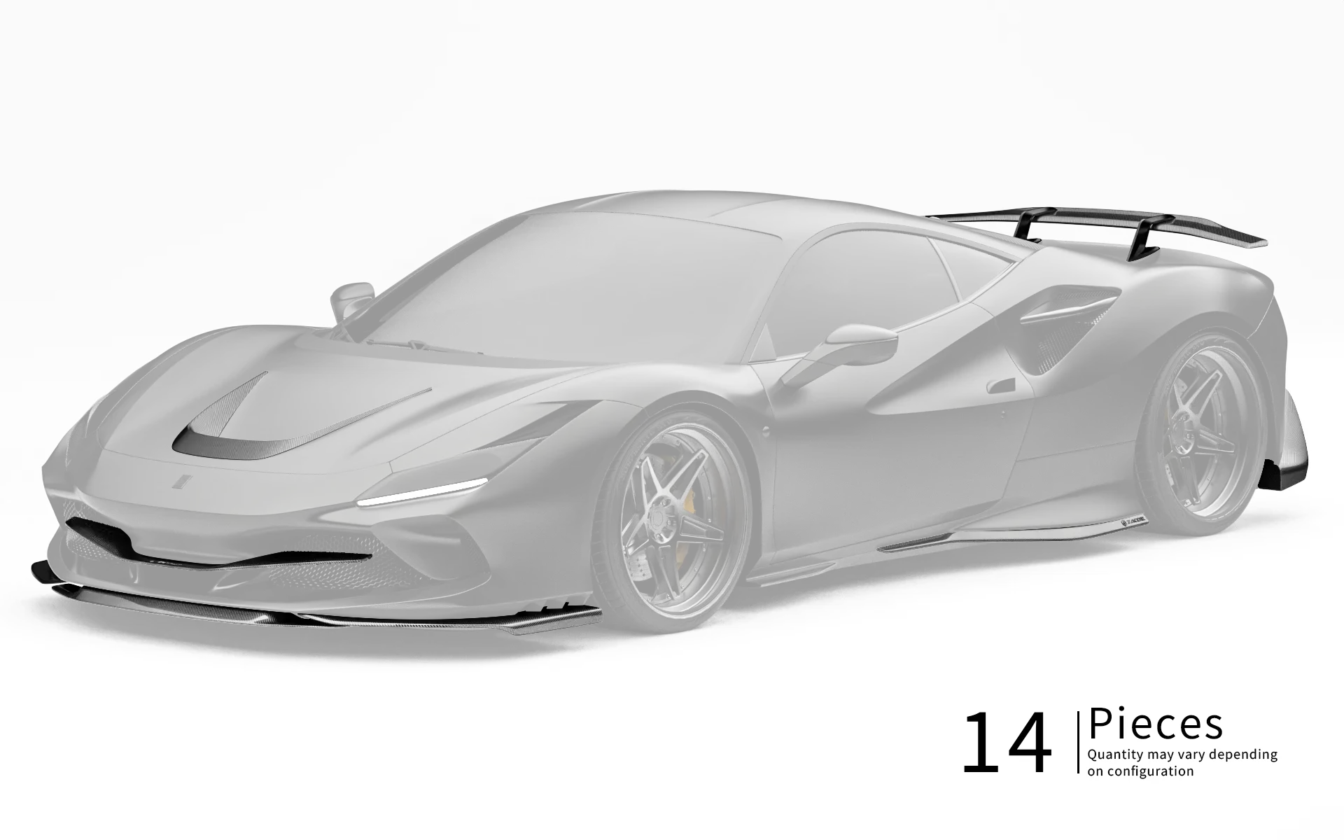 ZACOE Ferrari F8 Tributo Rear Wing