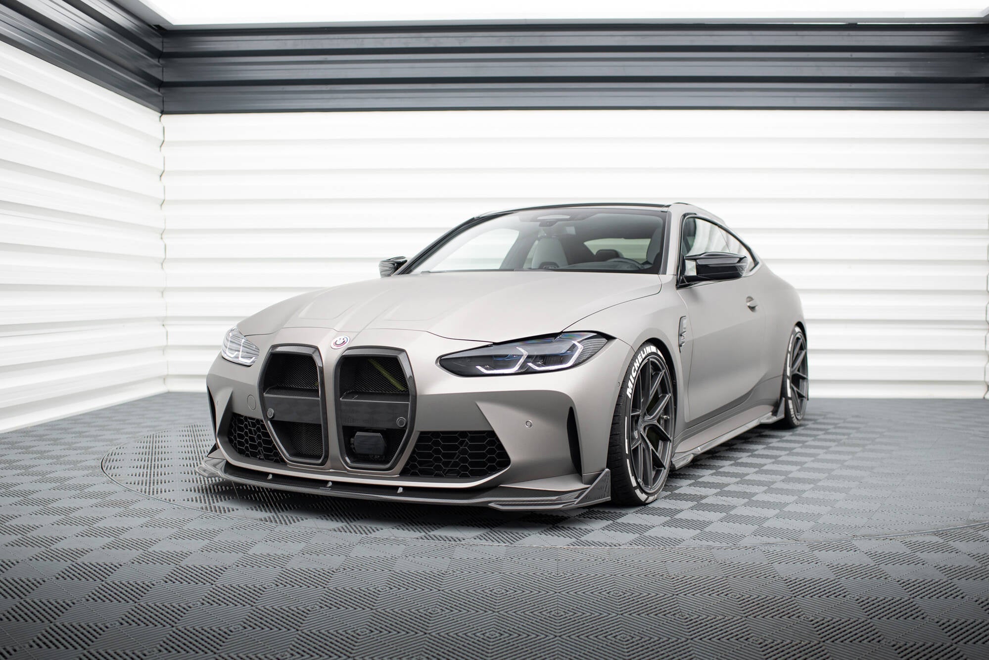 BMW M4 (G82) Carbon Fiber Front Flaps — vehicle view