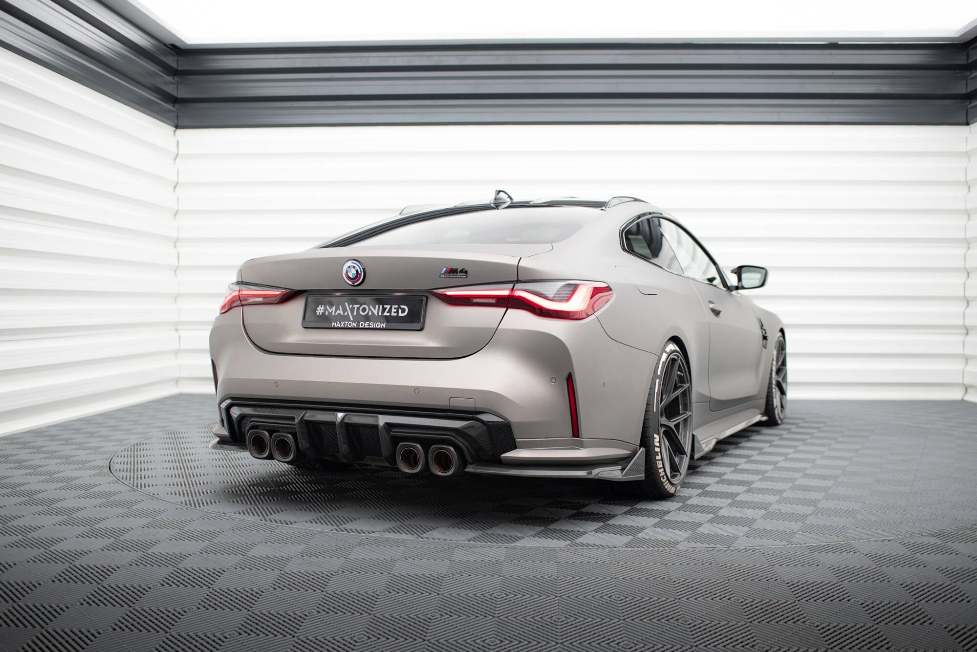 BMW M4 (G82) Carbon Fiber Rear Flaps — vehicle view