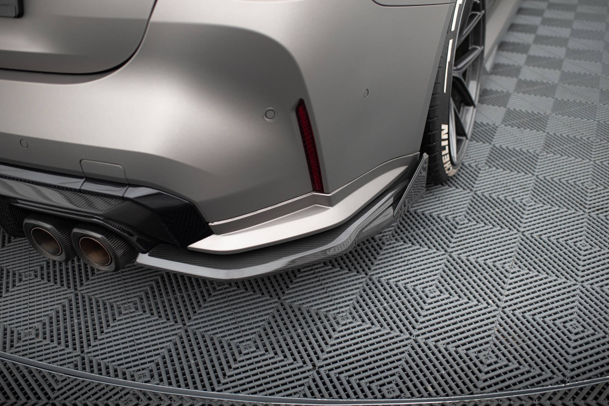 BMW M4 (G82) Carbon Fiber Rear Flaps — vehicle view