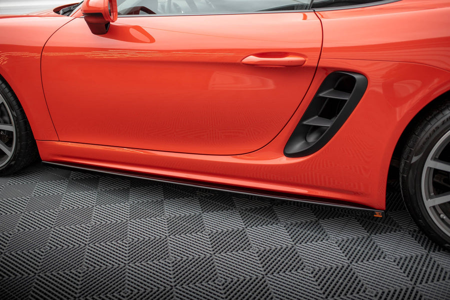 Porsche 718 Cayman Side Skirt Diffusers — vehicle view