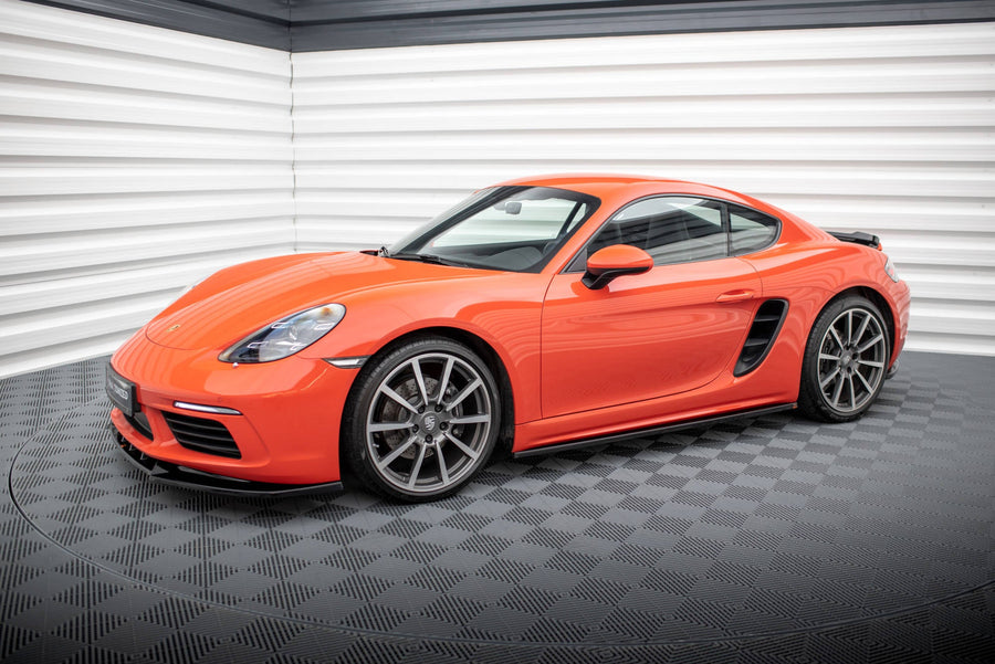 Porsche 718 Cayman Side Skirt Diffusers — vehicle view