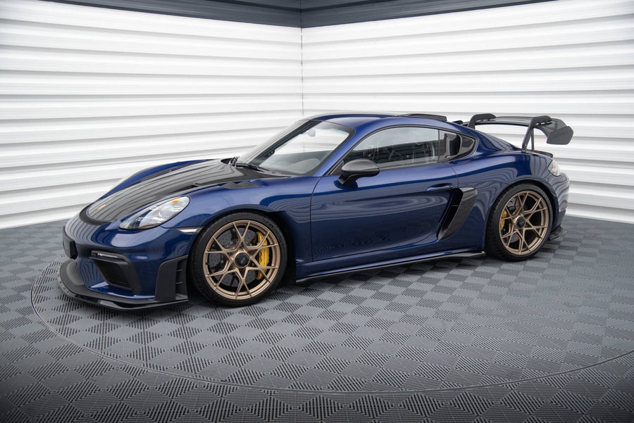 Porsche 718 Cayman GT4 RS Side Skirt Diffusers — vehicle view