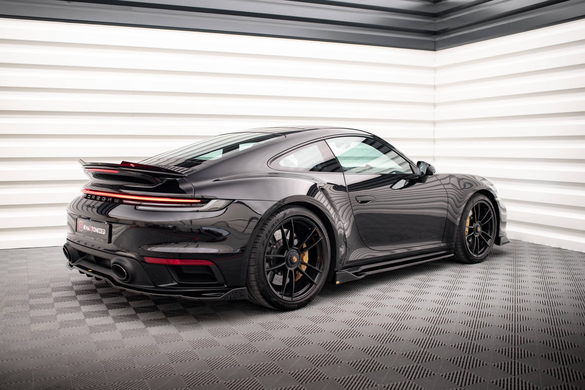 Porsche 911 (992) Turbo S Sport Package Side Skirt Diffusers — vehicle view