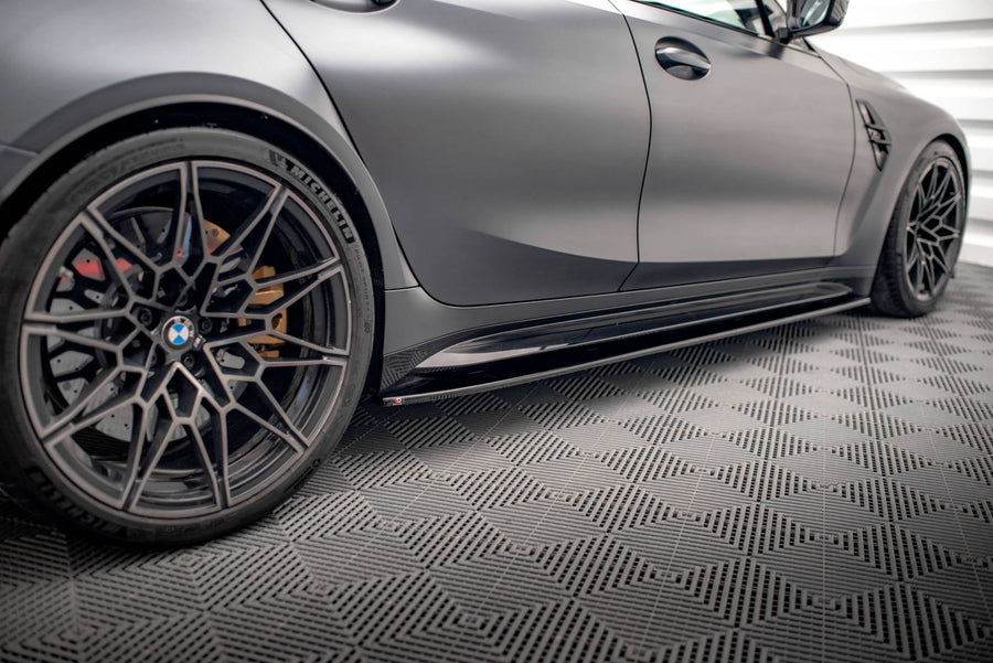 BMW M3 (G80) Side Skirt Diffusers V1 — vehicle view