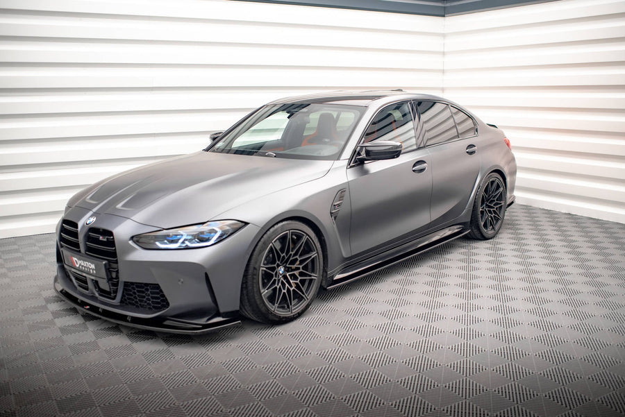 BMW M3 (G80) Side Skirt Diffusers V1 — vehicle view