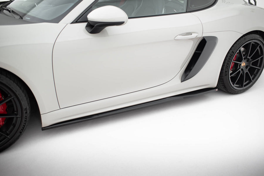 Porsche 718 Cayman / Boxster GTS Side Skirt Diffusers V1 — vehicle view