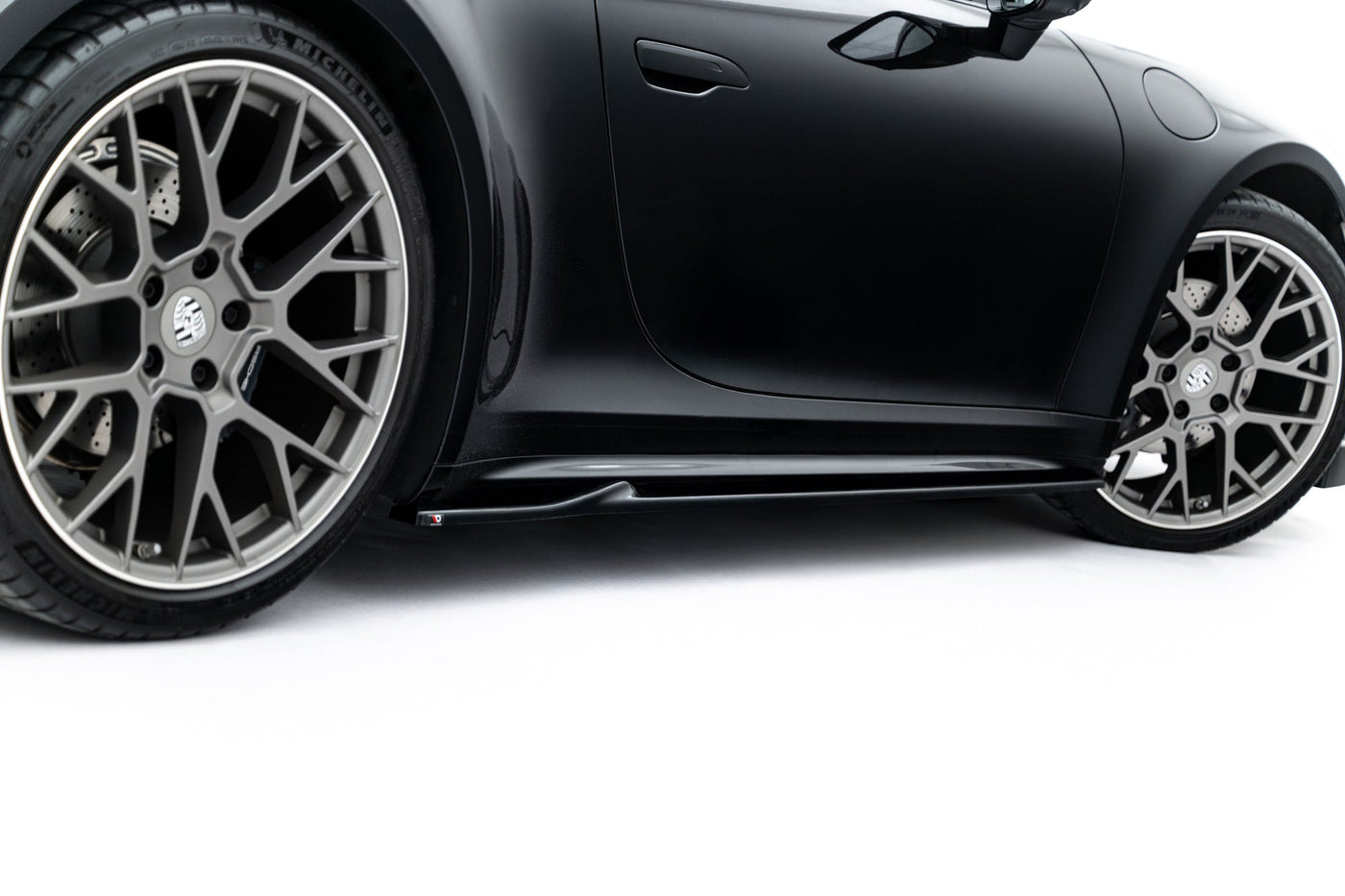 Porsche 911 (992) Carrera Sport Design Side Skirt Diffusers V1 — vehicle view