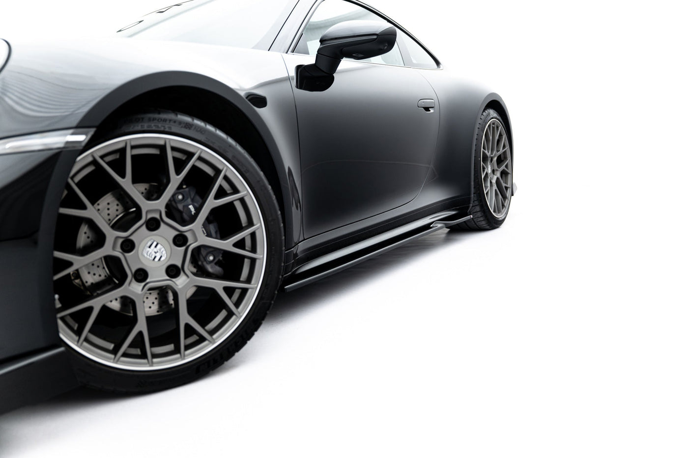 Porsche 911 (992) Carrera Sport Design Side Skirt Diffusers V1 — vehicle view