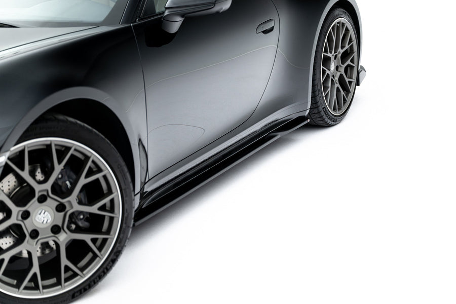 Porsche 911 (992) Carrera Sport Design Side Skirt Diffusers V1 — vehicle view