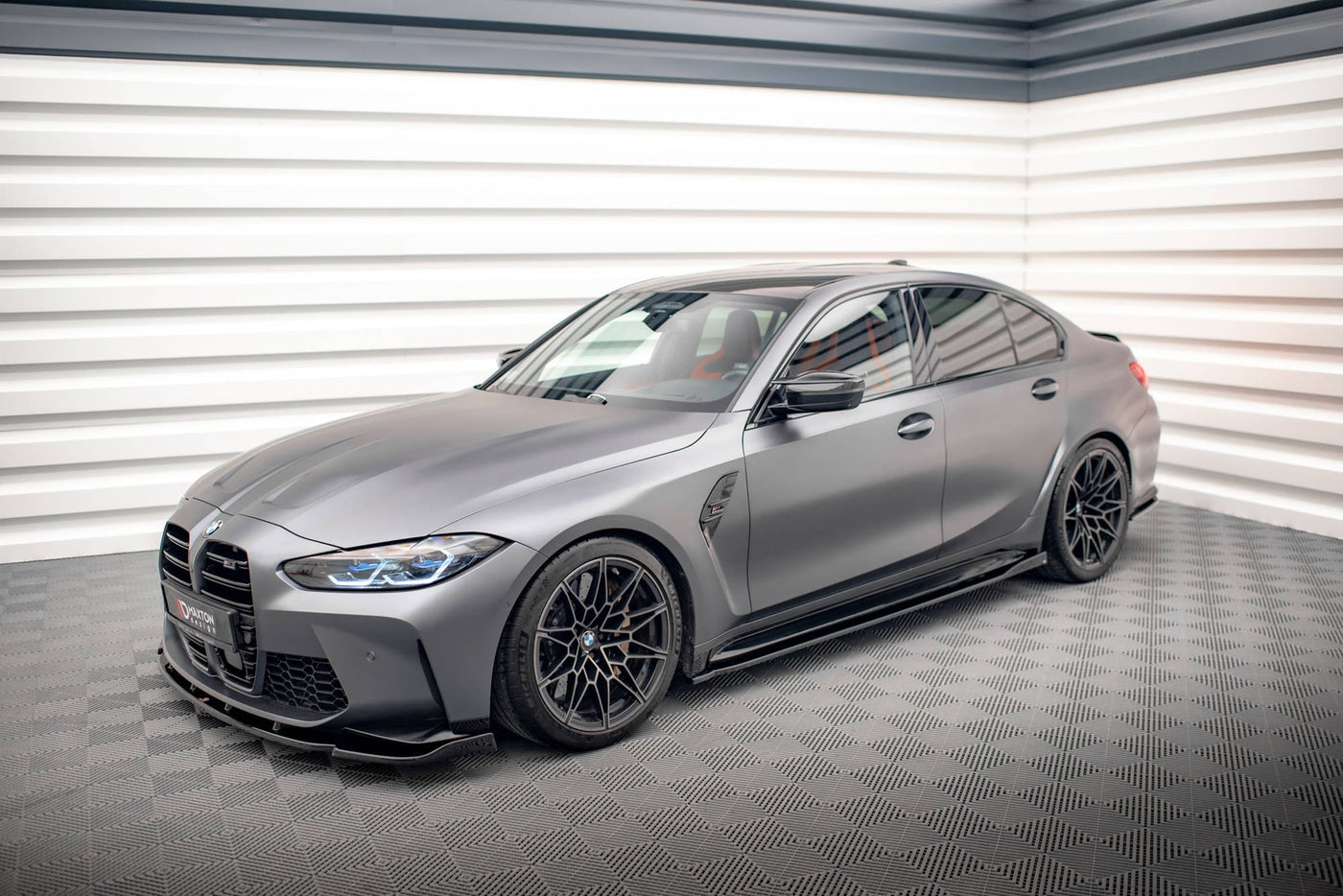 BMW M3 (G80) Side Skirt Diffusers V2 — vehicle view