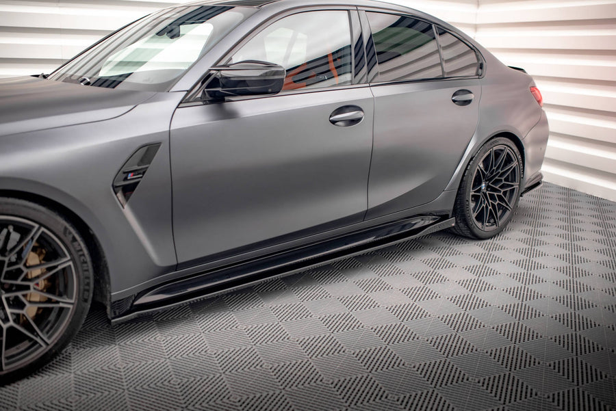 BMW M3 (G80) Side Skirt Diffusers V2 — vehicle view