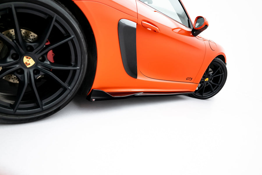 Porsche 718 Cayman / Boxster GTS Side Skirt Diffusers V2 — vehicle view
