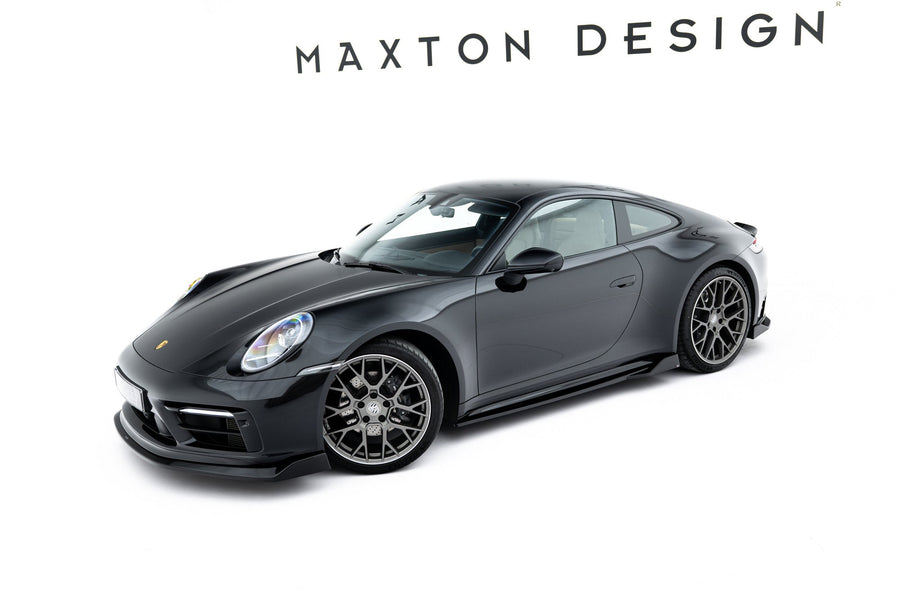 Porsche 911 (992) Carrera Sport Design Side Skirt Diffusers V2 — vehicle view