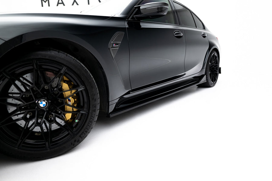 BMW M3 (G80) Side Skirt Diffusers V3 CSL Look — vehicle view
