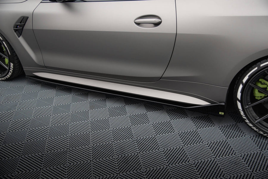 BMW M4 (G82) Side Skirt Diffusers V3 CSL Look — vehicle view