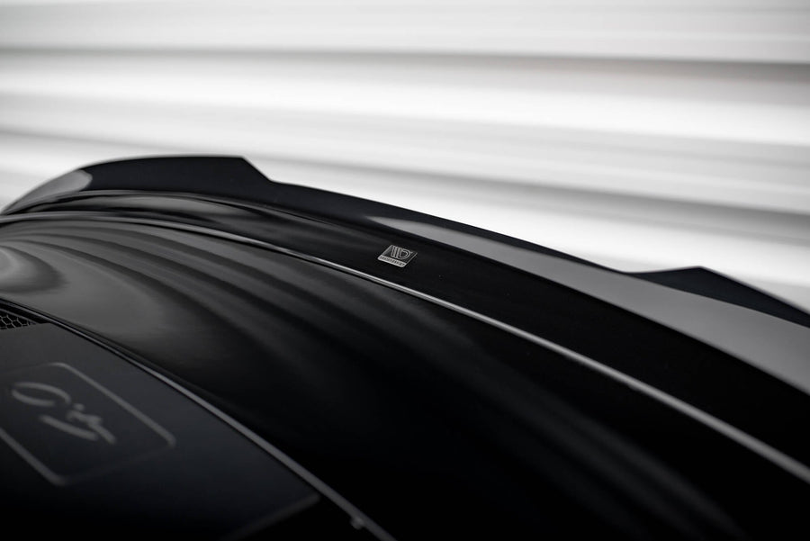 Porsche 911 992 GT3 lower spoiler cap fitted, detail