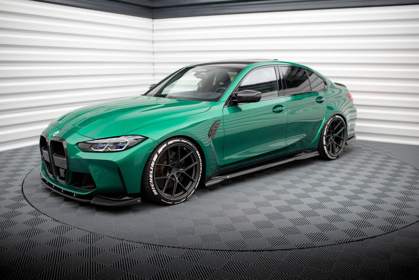 BMW M3 (G80) Carbon Fiber Side Skirts — vehicle view