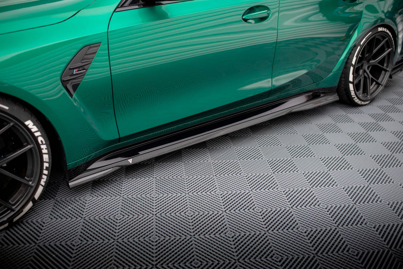 BMW M3 (G80) Carbon Fiber Side Skirts — vehicle view