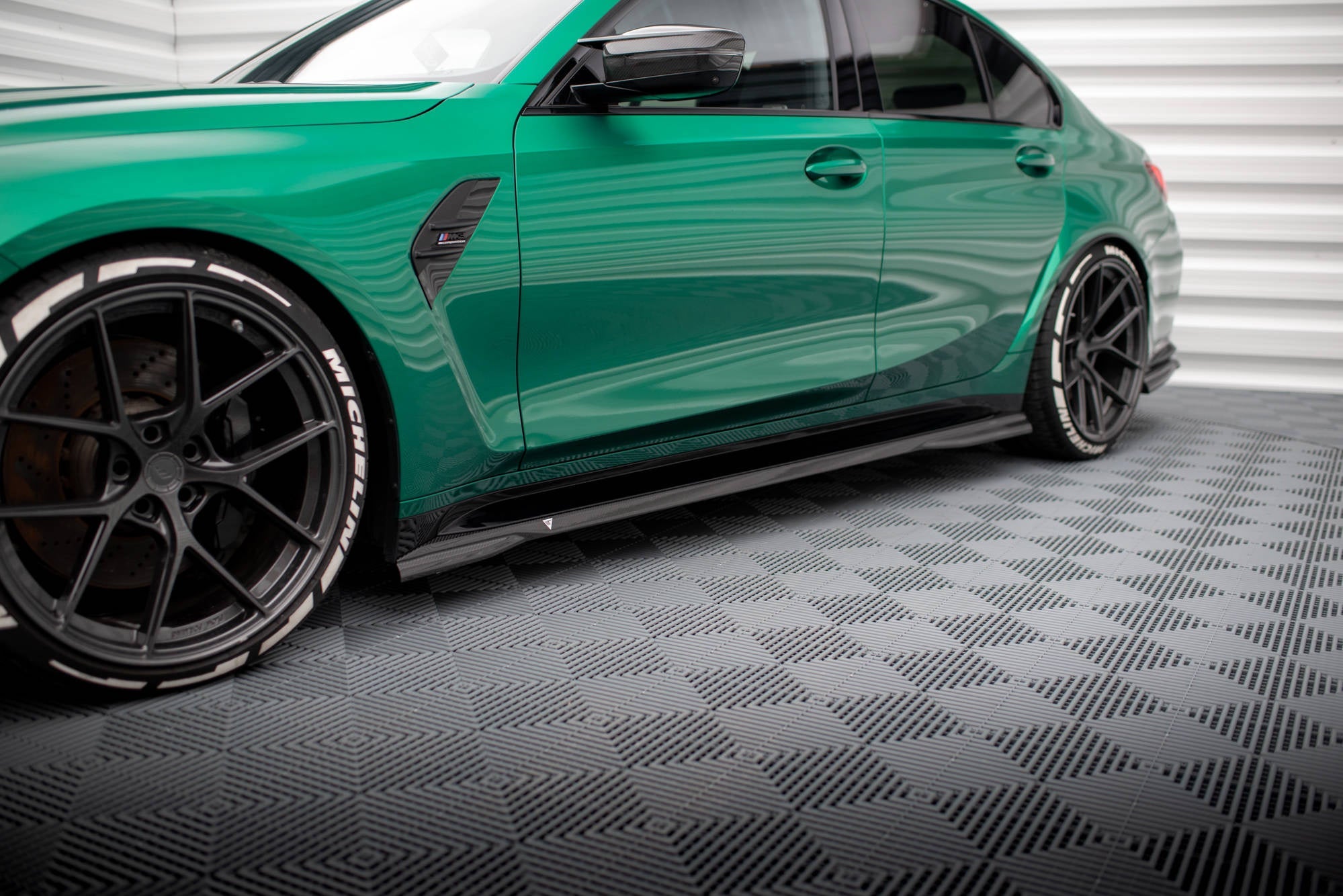 BMW M3 (G80) Carbon Fiber Side Skirts — vehicle view
