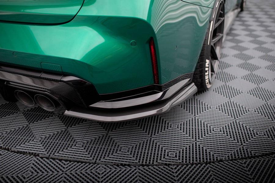 BMW M3 (G80) Carbon Fiber Rear Side Splitters — vehicle view