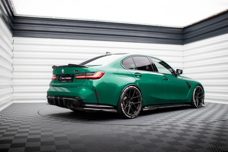 BMW M3 (G80) Carbon Fiber Rear Side Splitters — vehicle view
