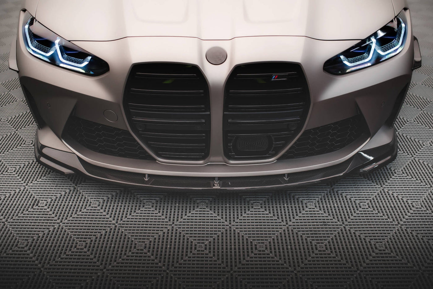 BMW M4 (G82) Carbon Fiber Front Splitter V2 — vehicle view