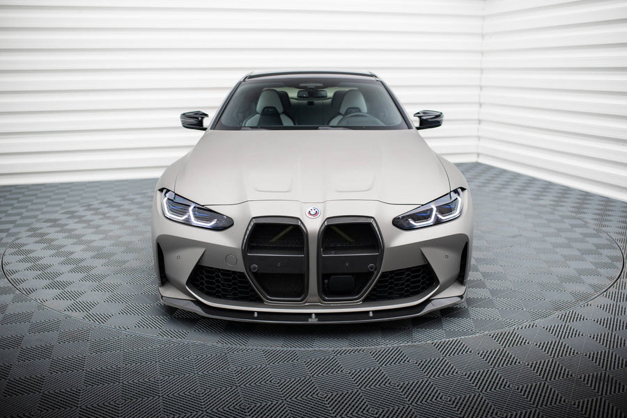 BMW M3 (G80) / M4 (G82) Carbon Fiber Front Splitter V3 — vehicle view