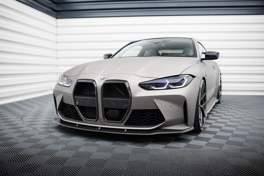 BMW M3 (G80) / M4 (G82) Carbon Fiber Front Splitter V3 — vehicle view