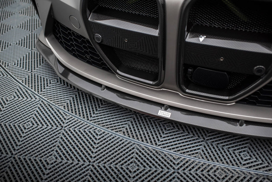 BMW M3 (G80) / M4 (G82) Carbon Fiber Front Splitter V3 — vehicle view