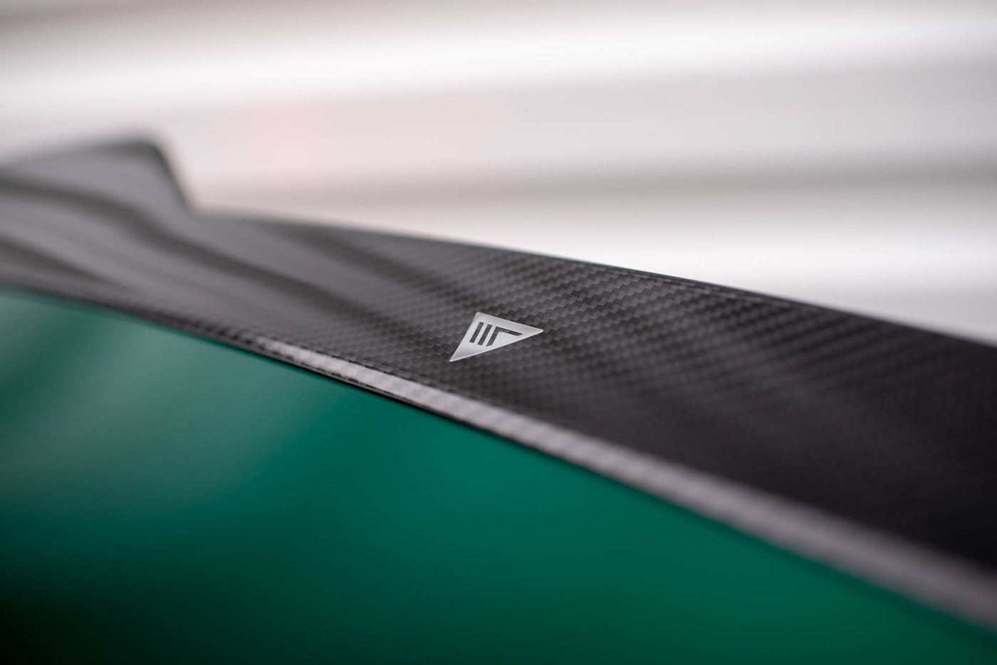BMW M3 (G80) Carbon Fiber Tailgate Spoiler — vehicle view