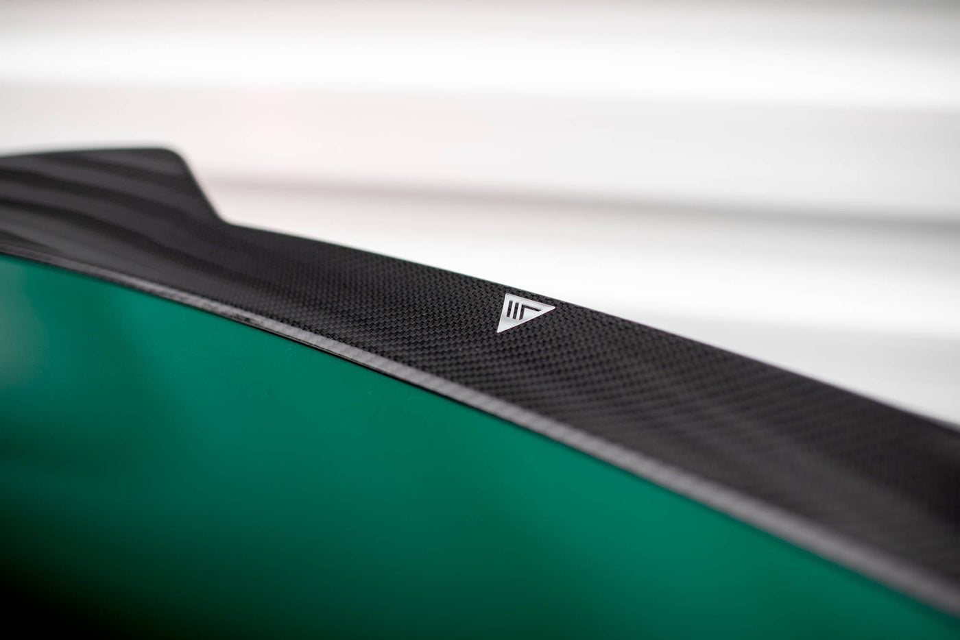 BMW M3 (G80) Carbon Fiber Tailgate Spoiler — vehicle view