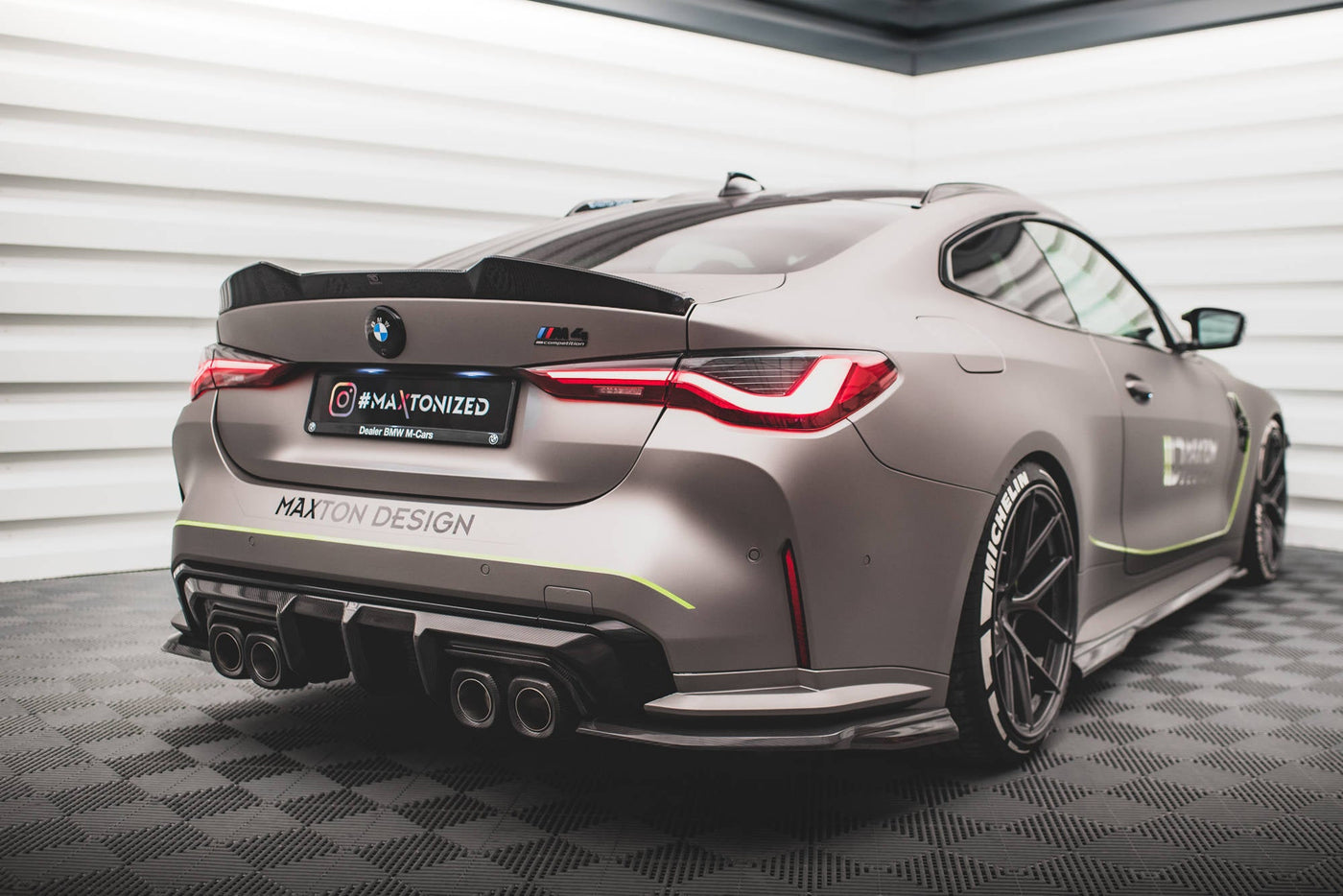 BMW M4 (G82) Carbon Fiber Tailgate Spoiler — vehicle view