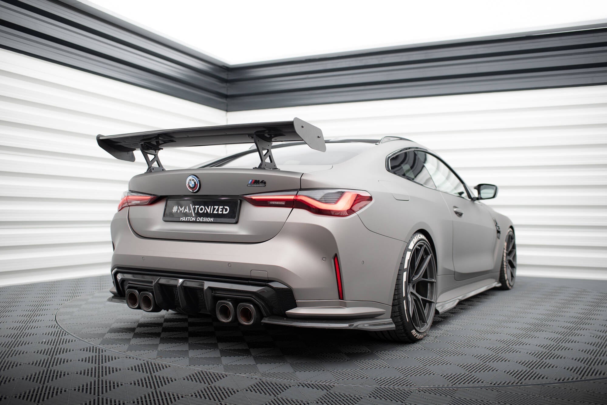 BMW M4 (G82) Carbon Rear Wing — Internal Bracket Mount — vehicle view