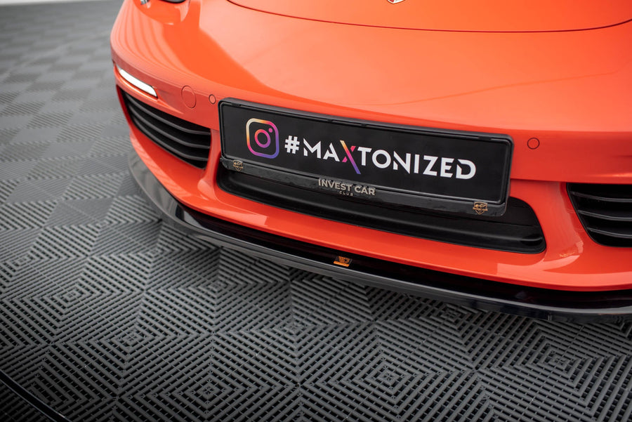 Porsche 718 Cayman Front Splitter V2 — vehicle view