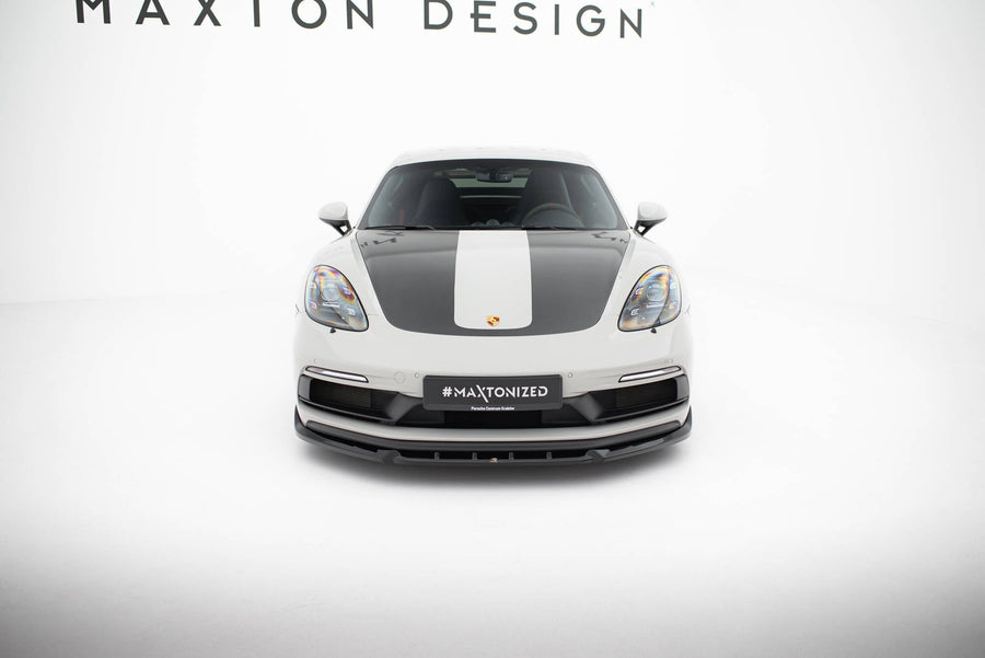 Porsche 718 Cayman / Boxster GTS Front Splitter V2 — vehicle view