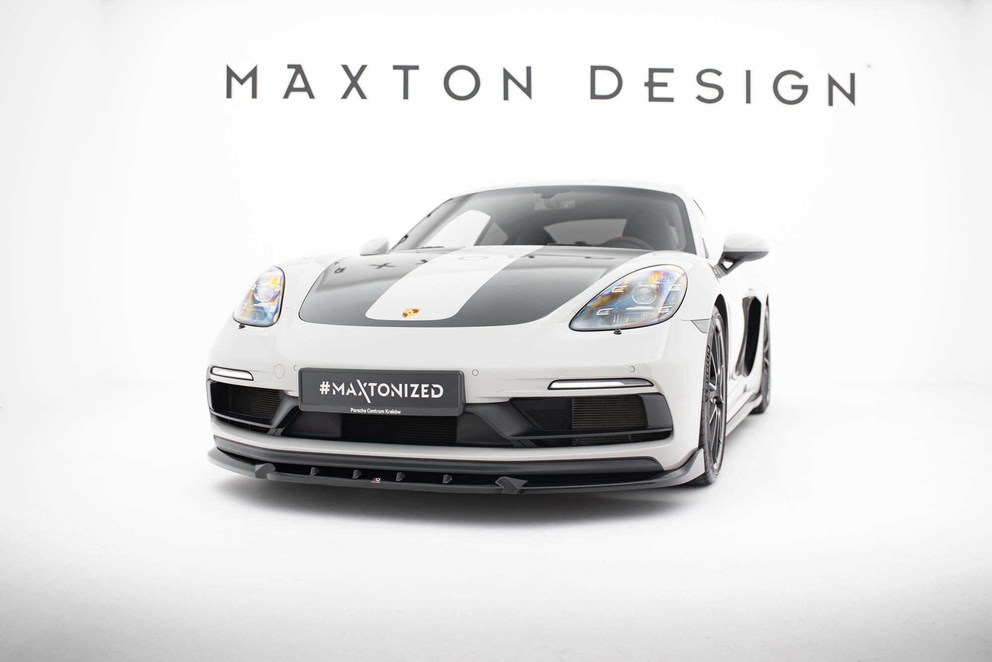 Porsche 718 Cayman / Boxster GTS Front Splitter V2 — vehicle view