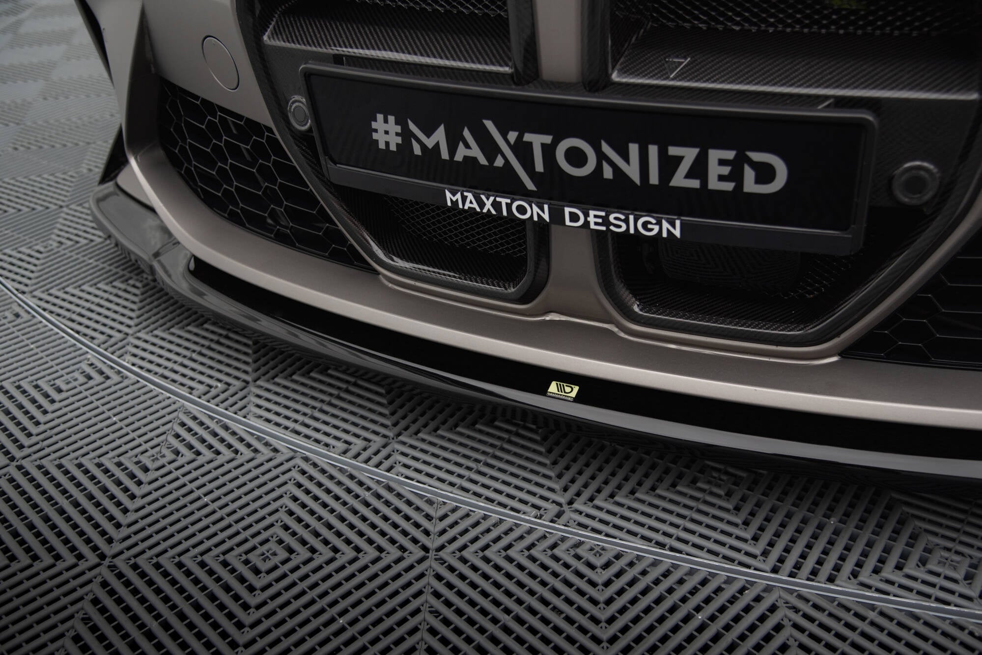 BMW M3 (G80) / M4 (G82) Front Splitter V4 CSL Look — vehicle view