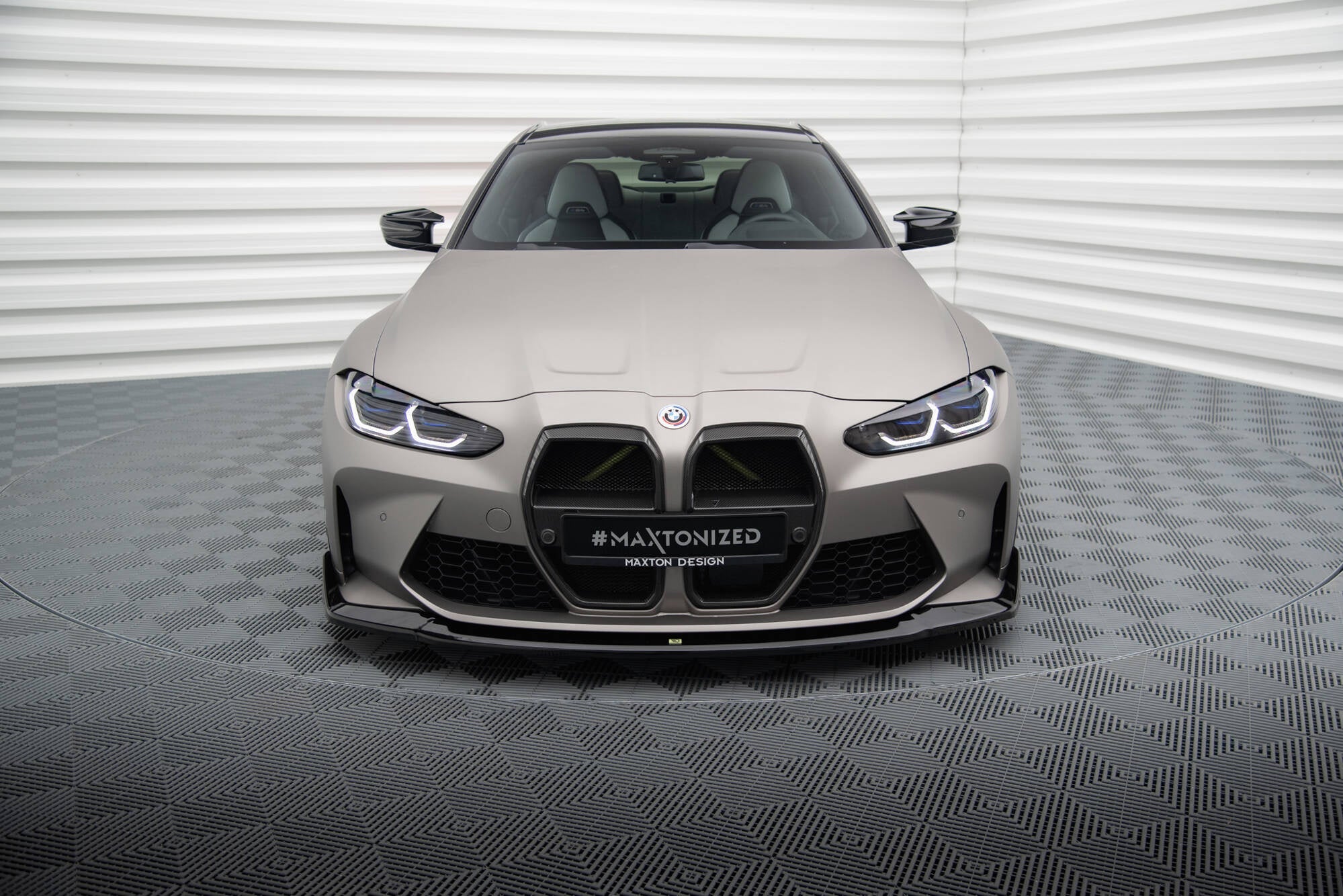 BMW M3 (G80) / M4 (G82) Front Splitter V4 CSL Look — vehicle view