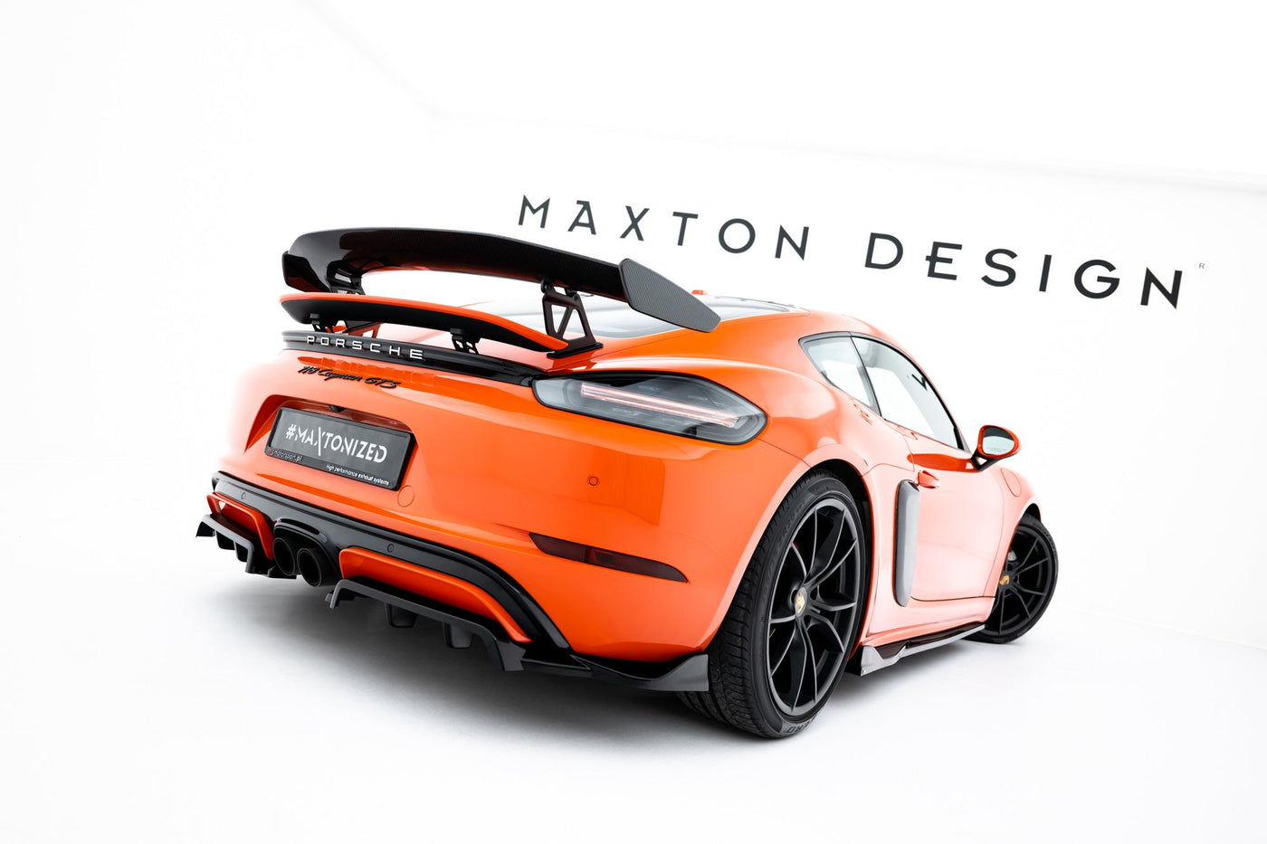 Porsche 718 Cayman GTS Rear Splitter — vehicle view