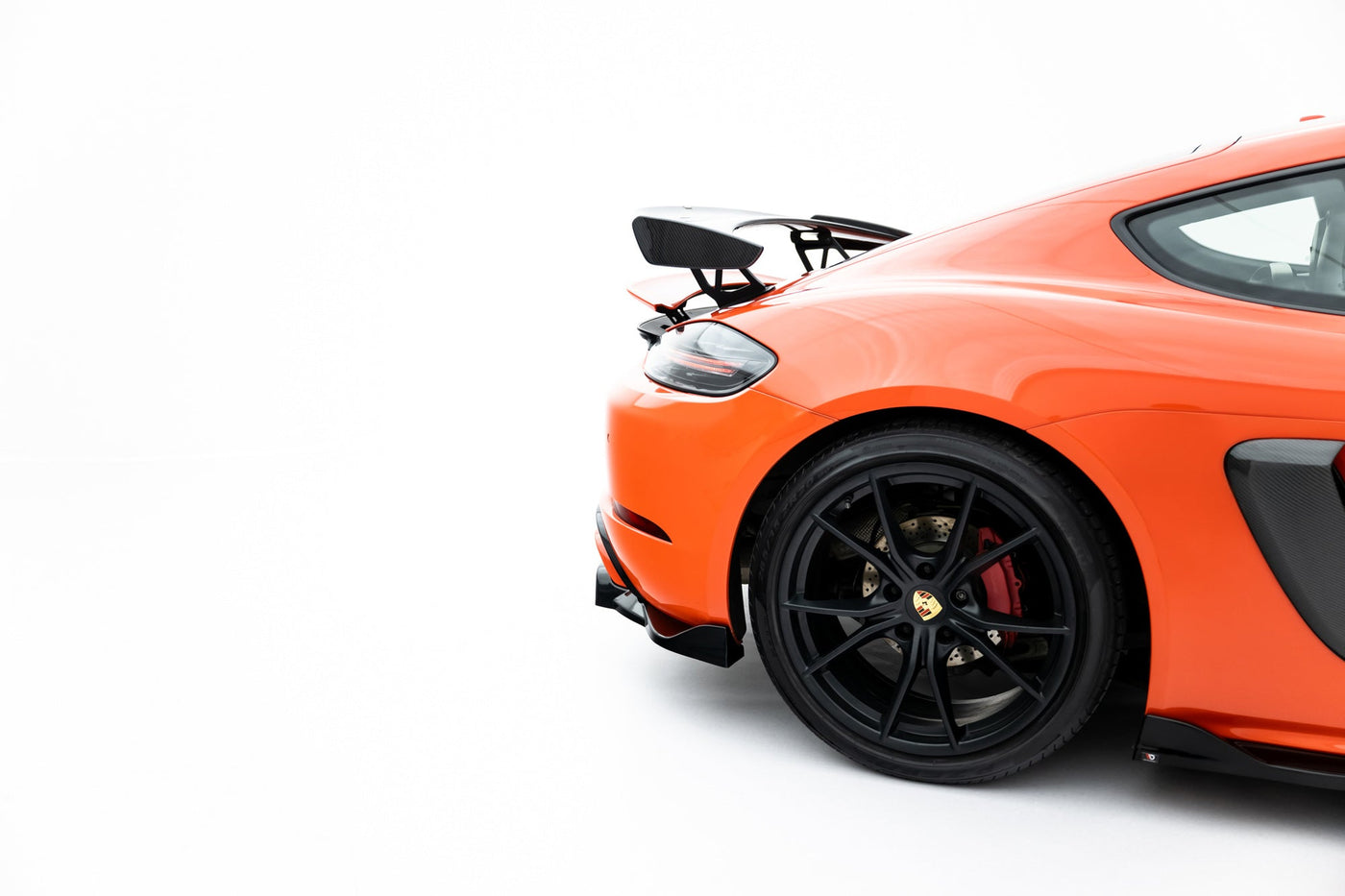 Porsche 718 Cayman GTS Rear Splitter — vehicle view